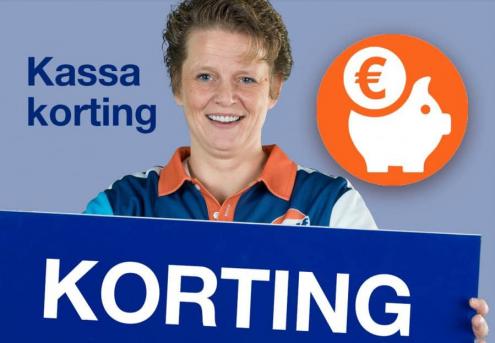 Spaaractie kassa korting